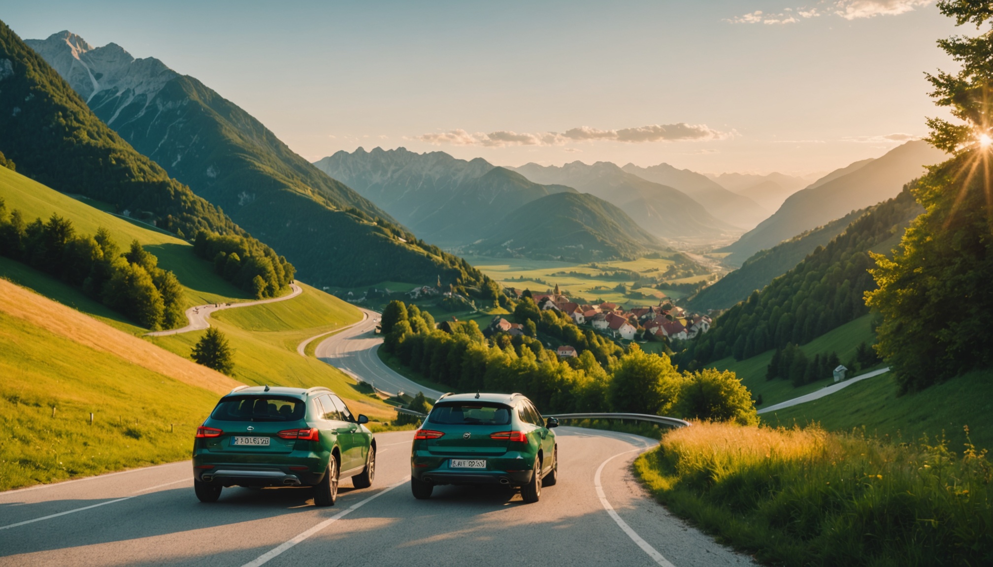 Voyage en voiture à travers les paysages slovènes  
Aventure sur les routes pittoresques de Slovénie