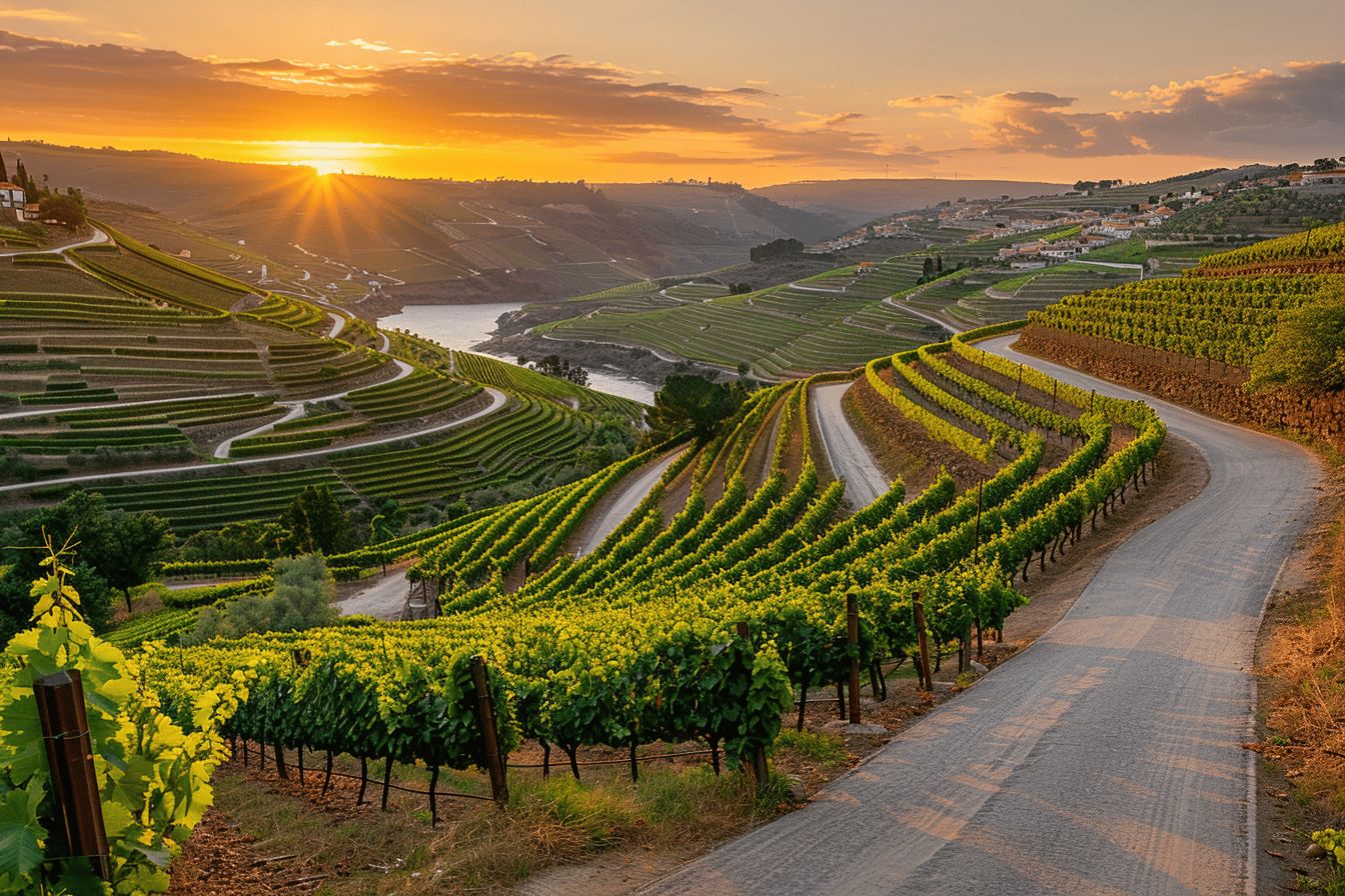 Paysage de vignobles et routes sinueuses à Porto  
Vins et paysages enchanteurs de la vallée du Douro