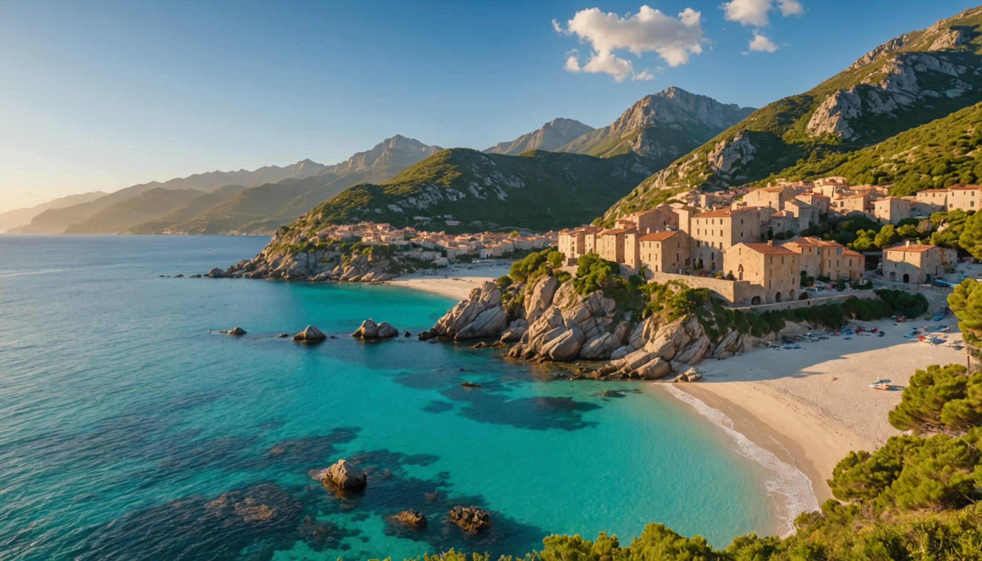 Paysages spectaculaires de la Corse en voiture  
Découverte des routes sinueuses de l'île de beauté