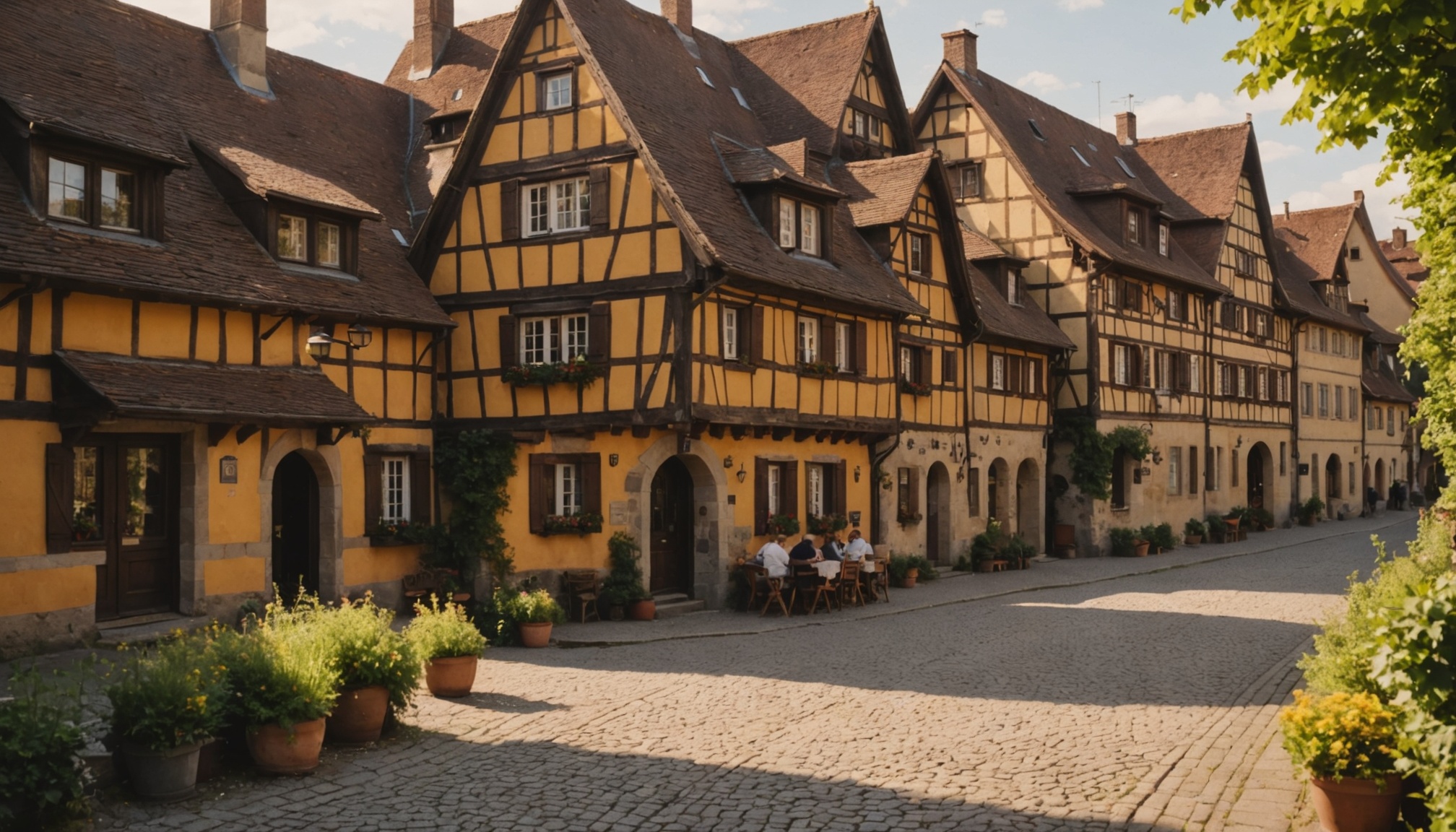 Paysages viticoles d'Alsace et villages charmants  
Route des vins en Alsace avec vue sur les vignes