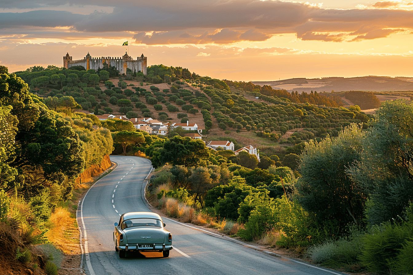 Paysage rural de l'Alentejo avec champs dorés