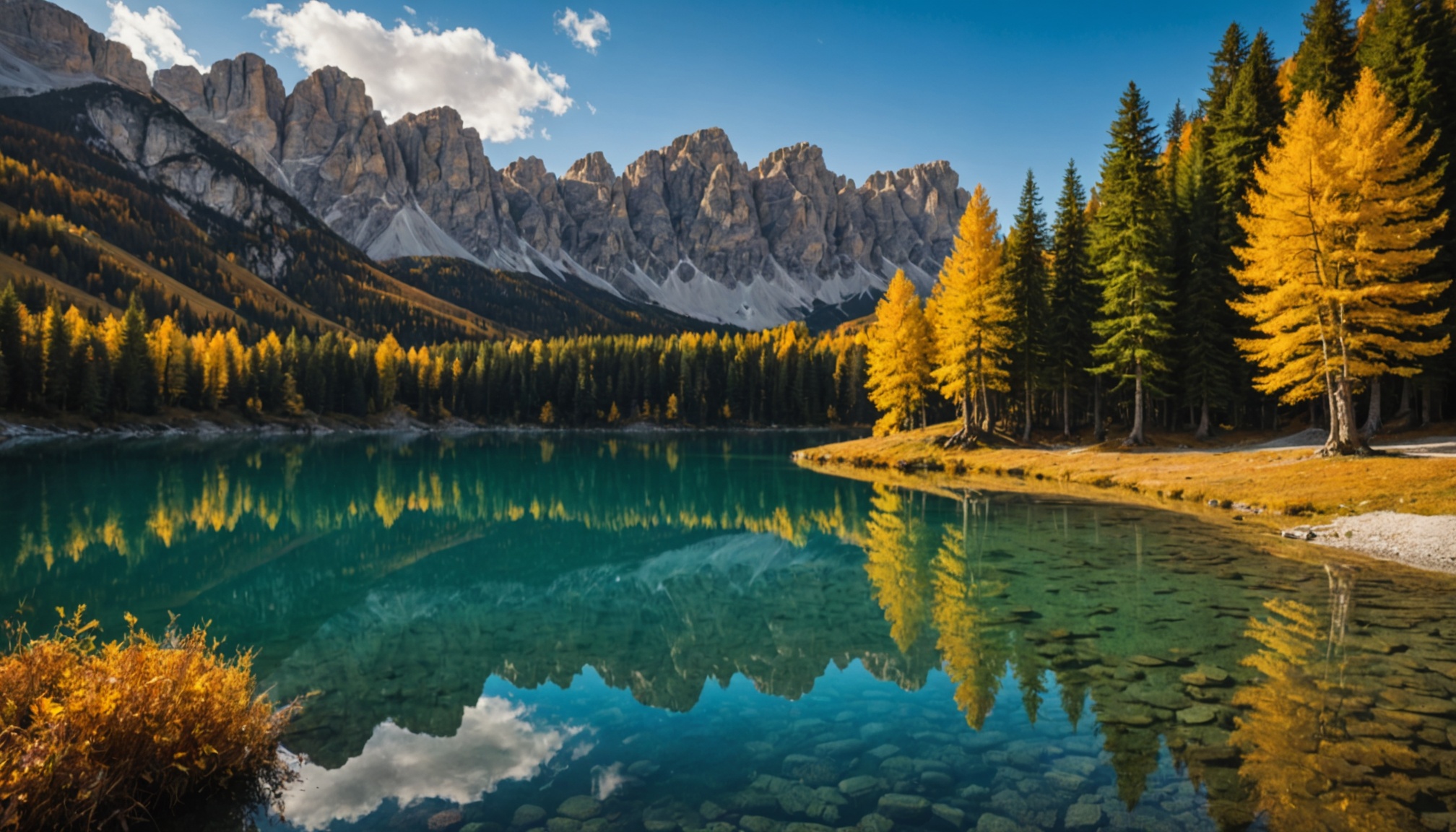 paysages alpins et lacs éblouissants des Dolomites