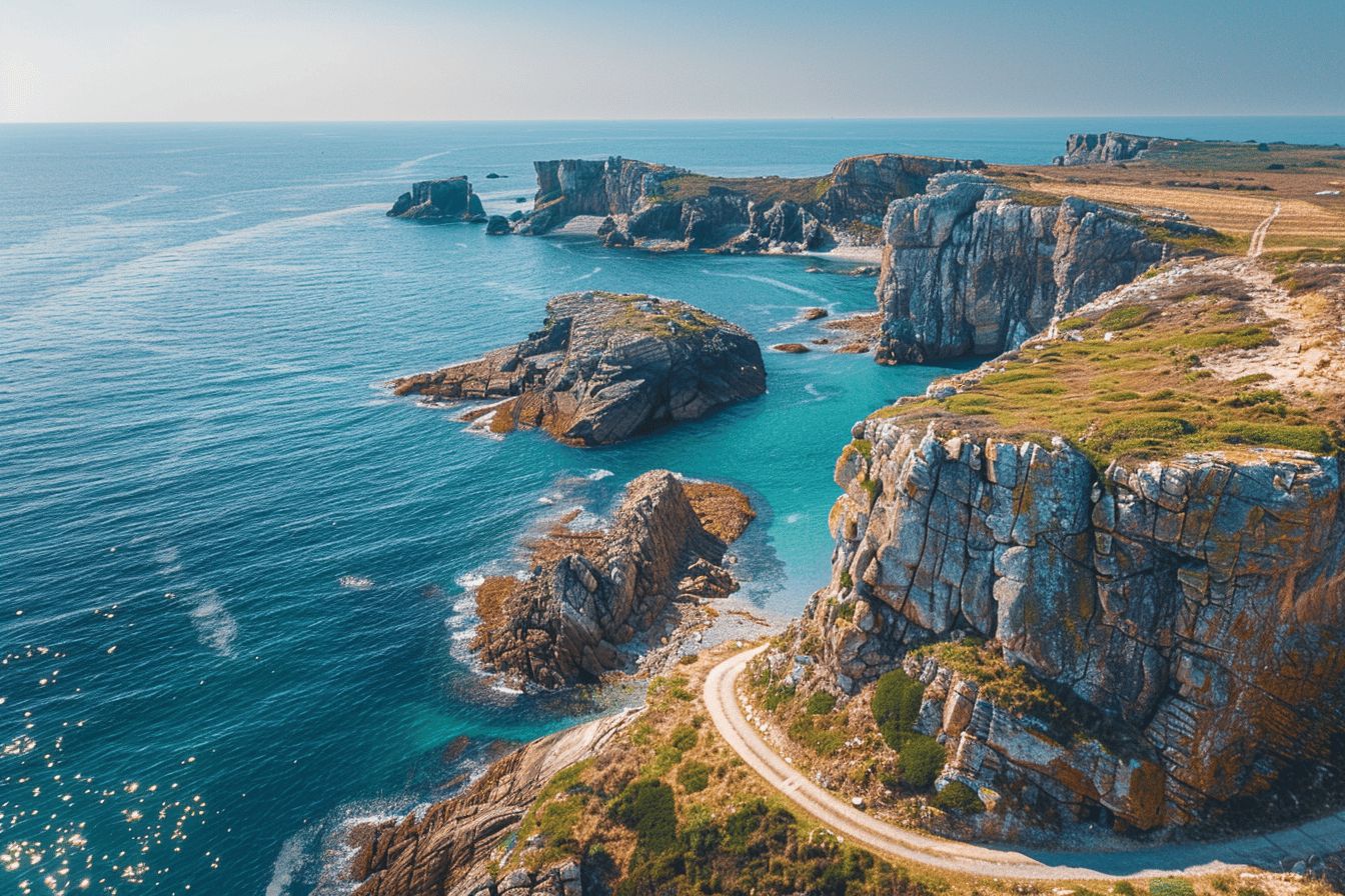 Côtes bretonnes sauvages et paysages légendaires