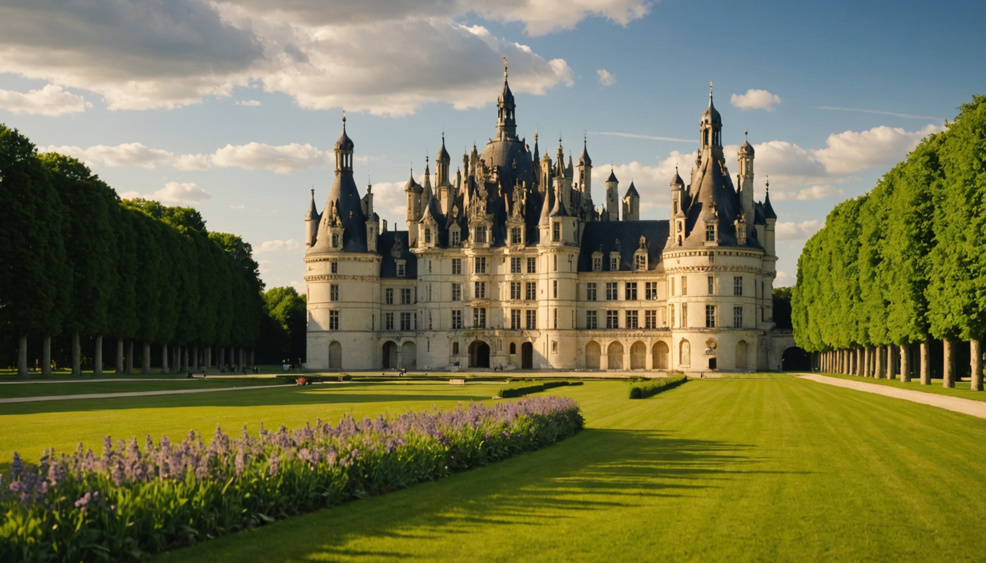 Châteaux majestueux le long de la Loire en été