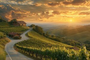 Paysages pittoresques entre Bologne et Parme