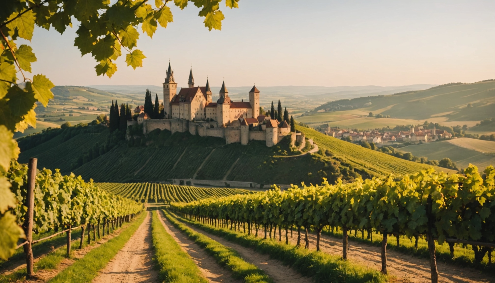 Paysage pittoresque de vignes en Rhénanie-Palatinat