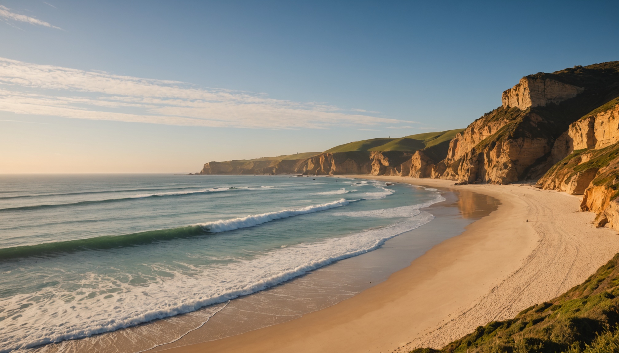 Surf sur des vagues de la côte Atlantique portugaise