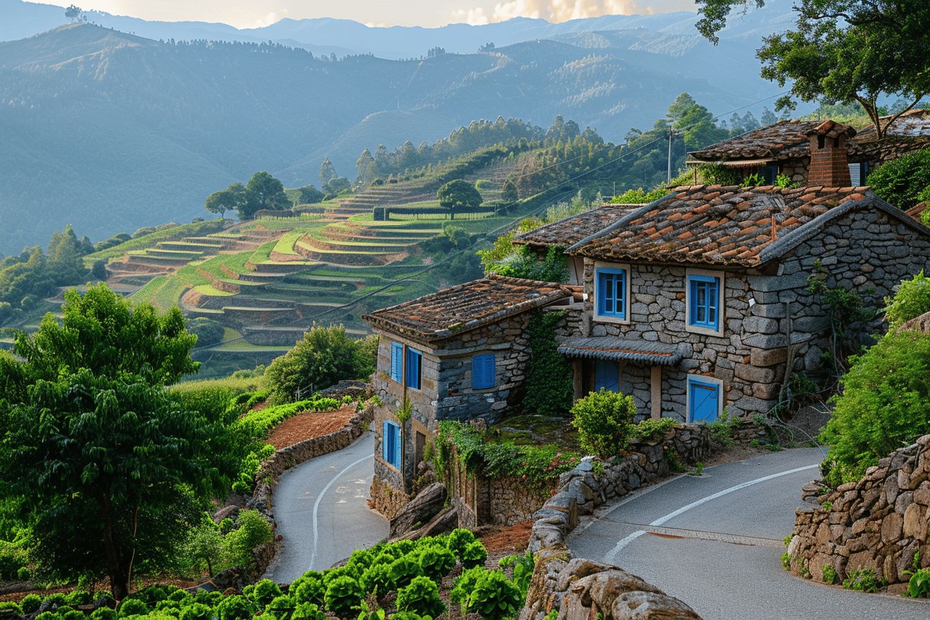 villages historiques et montagnes du centre du Portugal  
paysages pittoresques des villages portugais en montagne