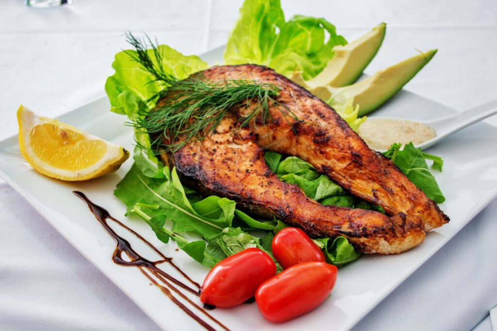 assiette de saumon