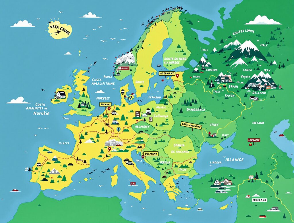 Les itinéraires de road trip en Europe