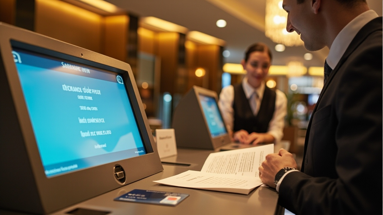 Clavier et main tapant sur un ordinateur  
Clavier et main reservant un hotel en ligne