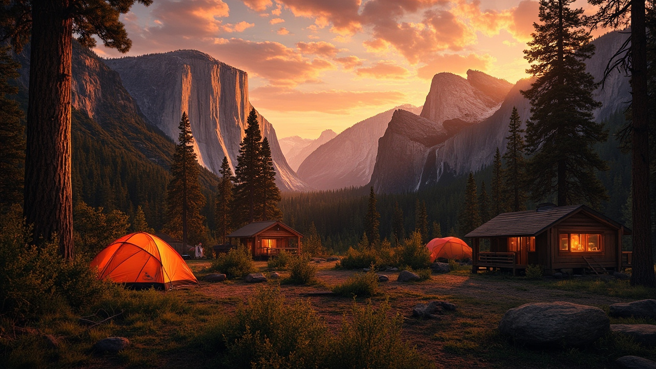 Hébergement dans Yosemite nature sauvage  
Logement nature Yosemite montagne